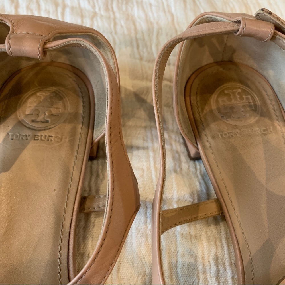 Tory‎ Burch Rose Pink Leather Sandals Size 8.5M - Picture 2 of 9